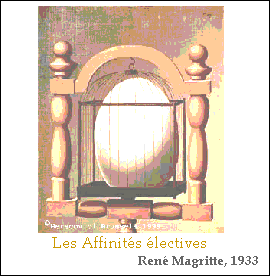Text Box:  
Les Affinits lectives
Ren Magritte, 1933
